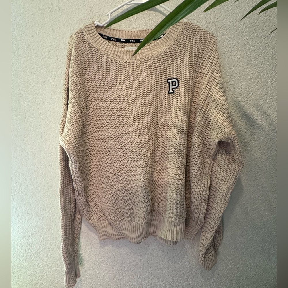 Pink cream sweater